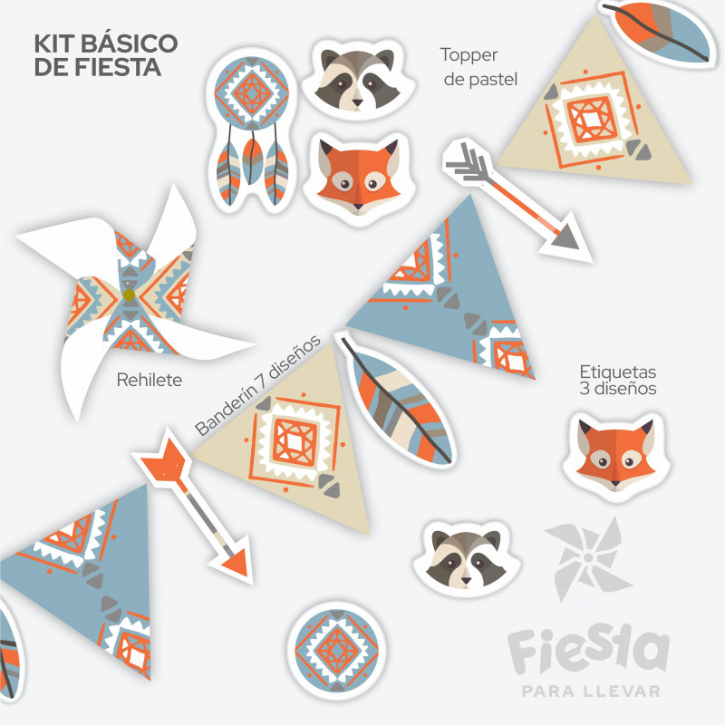 boho azul mockup